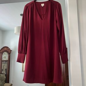 👗A NEW DAY DRESS. SIZE M. Pit to pit 21.25” Length 34” Burgundy